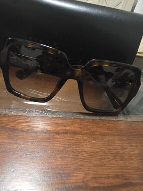 Moschino Tortoiseshell Square Sunglasses